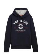 Hoodie With Print Navy Tom Tailor