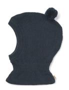 Knitted Balaclava Pomi Navy Wheat