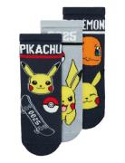 Nmmsantiago Pokemon 3P Sock Sky Navy Name It