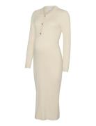 Mlnewsiv Lia L/S Midi Dress 2F Noos Cream Mamalicious