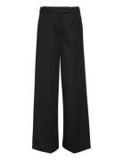 Wool Gaberdine Wide Leg Trouser Black Calvin Klein