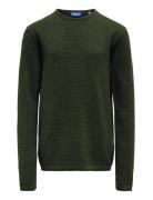 Osjpanter Reg Crew Knit Noos Green ONLY & SONS