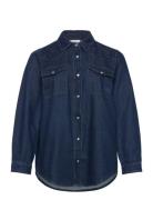 Kcelisa Denim Shirt Blue Kaffe Curve