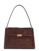 Lee Radziwill Suede Large Shoulder Bag Brown Tory Burch