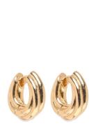 Edea Chunky Huggie Hoops Gold-Plated Gold Pilgrim
