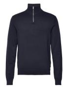 Ecovero Half Zip L/S Knit Navy Lindbergh
