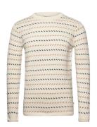 Organic Cotton Jacquard Knit - Rege Cream Knowledge Cotton Apparel