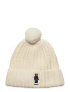 Polo Bear Rib Pom-Pom Beanie Cream Polo Ralph Lauren