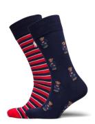 Polo Bear Trouser Sock 2-Pack Patterned Polo Ralph Lauren