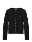 Stretch Mesh Cotton Crewneck Cardigan Black Polo Ralph Lauren
