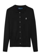 Polo-Collar Butt D Cardigan Black Polo Ralph Lauren