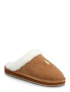 Pony Suede & Faux-Fur Slipper Brown Polo Ralph Lauren