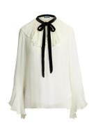 Crinkle Viscose Ggt-Wvn-Shirt Cream Polo Ralph Lauren