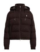 Cable-Knit Wool-Cashmere Quilted Jacket Brown Polo Ralph Lauren