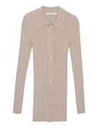 Rib Knit Cardigan Beige REMAIN Birger Christensen