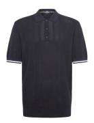 Knitted Texture S/S Polo Navy Superdry