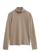 Light Cotton Ls Turtleneck Beige GANT