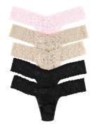 Hanky Panky Multi Pack - Signature Lace Low Rise Thong - 5 Pack Black ...