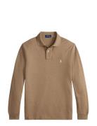 Custom Slim Fit Mesh Polo Shirt Brown Polo Ralph Lauren