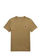 Custom Slim Fit Cotton T-Shirt Beige Polo Ralph Lauren