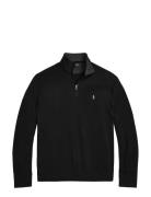 Luxury Jersey Quarter-Zip Pullover Black Polo Ralph Lauren