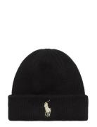 Signature Pony Wool Beanie Black Polo Ralph Lauren