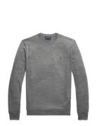 Slim Fit Washable Wool Crewneck Sweater Grey Polo Ralph Lauren