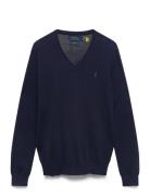 Slim Fit Washable Wool V-Neck Sweater Navy Polo Ralph Lauren