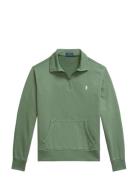 Loopback Fleece Quarter-Zip Sweatshirt Green Polo Ralph Lauren