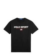 Classic Fit Polo Sport Jersey T-Shirt Black Polo Ralph Lauren