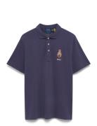 Custom Slim Polo Bear Mesh Polo Shirt Navy Polo Ralph Lauren
