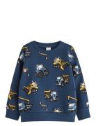 Sweatshirt Working Vehicle Aop Navy Lindex