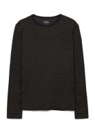Duo Rib Tobias Tee Ls Black Mads Nørgaard