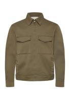 Cotton Jacket With Pockets Khaki Mango