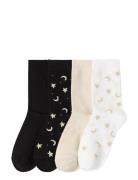 4-Pakning Sokker Patterned Lindex