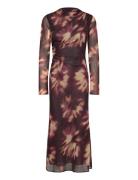 Tie-Dye Ruched Dress Patterned Mango