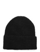 Rib-Knit Cap Black Mango