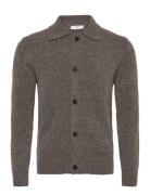 Knitted Wool Blend Cardigan Brown Mango