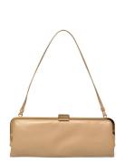 Metallic Clutch Handbag Beige Mango