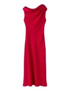 A-Line Dress With Asymmetrical Neckline Red Mango