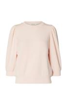 Slwtenny 3/4 Sweat Top Noos Pink Selected