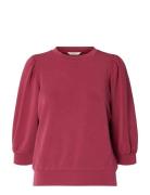 Slwtenny 3/4 Sweat Top Noos Burgundy Selected