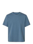 Slhaspen Ss O-Neck Tee Noos Blue Selected