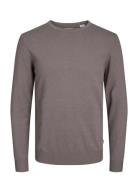 Jjeemil Knit Crew Neck Noos Brown Jack & J S