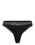 Floral Touch Tanga Black CHANTELLE