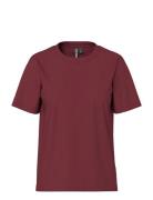 Pcria Ss Solid Tee Jrs Noos Bc Burgundy Pieces