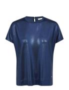 Mmnivola O-Neck Metallic Tee Navy MOS MOSH