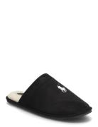 Klarence Microsuede Scuff Slipper Black Polo Ralph Lauren