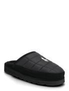Reade Suede-Trim Quilted Scuff Slipper Black Polo Ralph Lauren