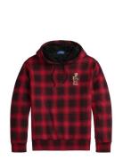 Polo Bear Plaid Fleece Hoodie Red Polo Ralph Lauren